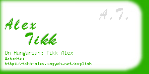 alex tikk business card